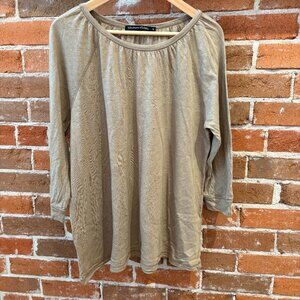 Gudrun Sjogren Ladies Knit Tunic Top - Size S - beige - "Lagenlook" style